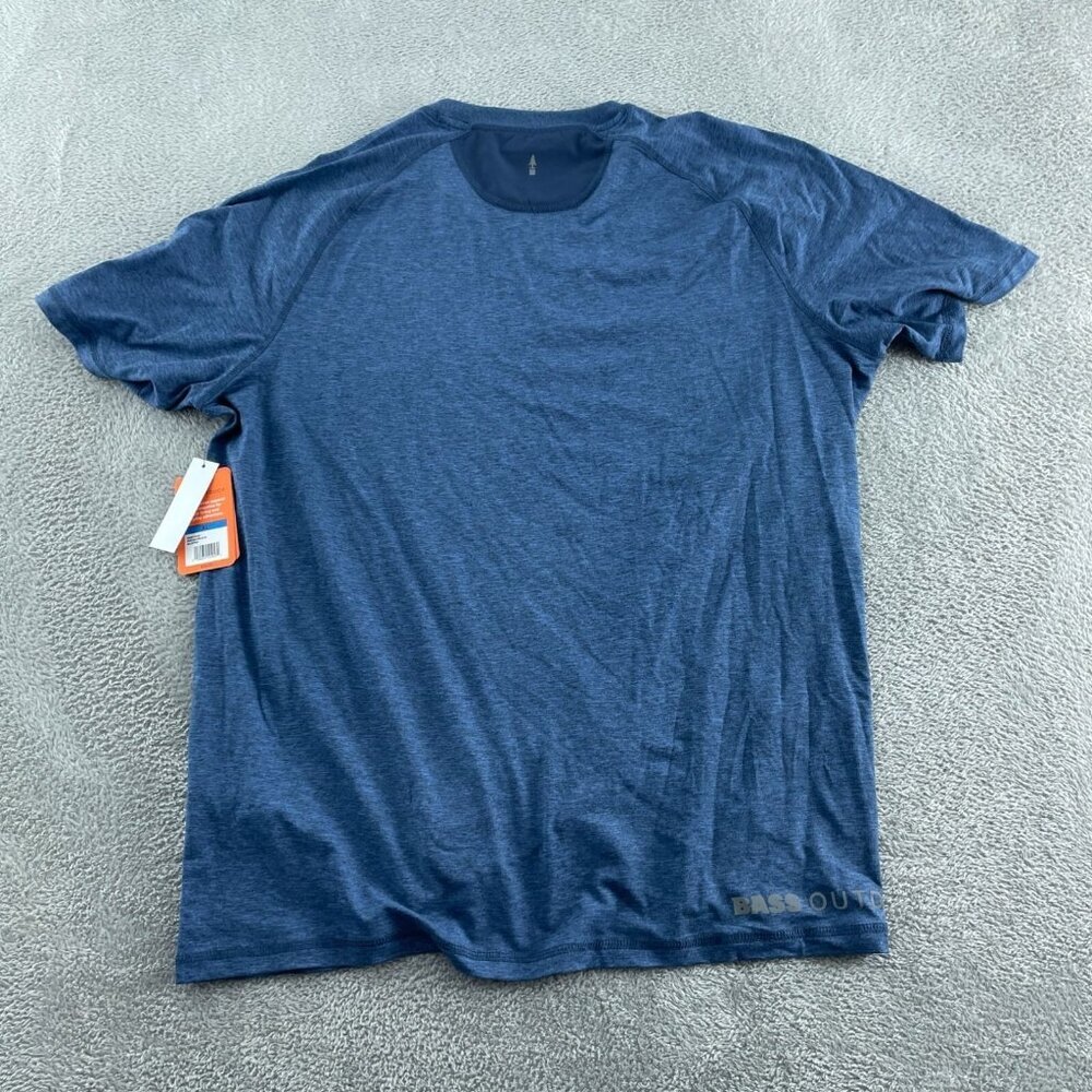Bass Outdoor Microtech Perf Short Sleeve Tee XL Big Dipper Blue NWT 5881